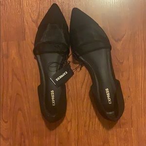 NWT EXPRESS black mesh flats size 9